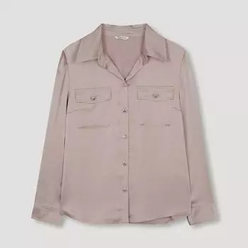 She S miSS Pocket Satin blouSe SwwStn31020 Pi Pink/55