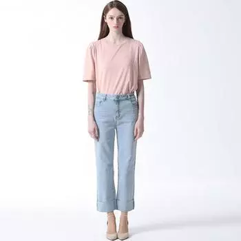 She S Miss Подвернутые джинсовые брюки Цена 158 000 вон Light blue (LL)/55