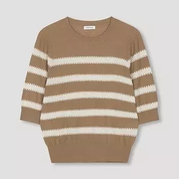 She S miSS Полосатый трикотажный топ SSkpon31090 Ca Camel/55