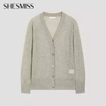 She S miSS Прозрачный кардиган с V-образным вырезом SSkcdo22020 Mg MELANGE GRAY/55