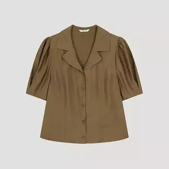 She S miss Puff Блузка с открытым воротником Swwblo22120 Ca Camel/66