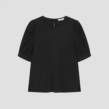 She S miSS Puff Round Neck blouSe Swwblo22510 Bk blacks/55