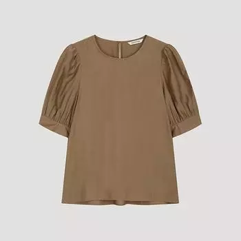 She S miSS Puff Round Neck blouSe Swwblo22510 Ca Camel/55