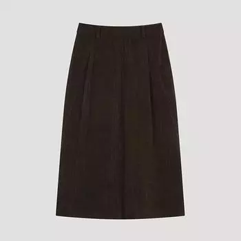 She S miSS ребристая юбка миди А-силуэта SwwSko42810 Dw dark brown/55