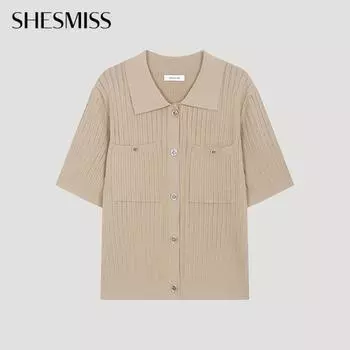 She S miSS Rib Button Collar Cardigan SSkcdo22040 Be beige/55