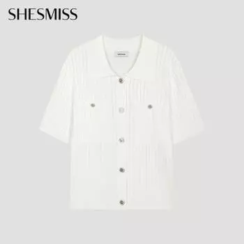 She S miSS Rib Button Collar Cardigan SSkcdo22040 Iv Ivory/55