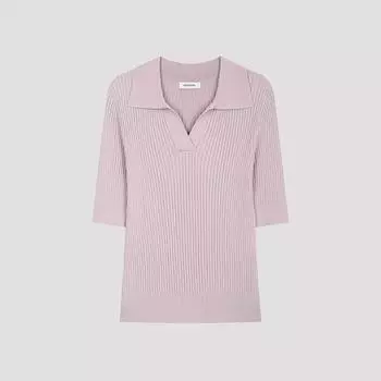 She S miSS Rib Johnny Collar Short Sleeve Knit SSkpoo22690 Lp light pink/55