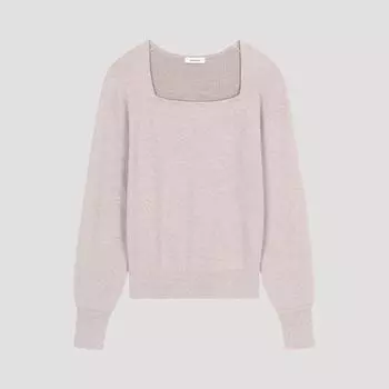 She S miSS Rib Raglan Square Neck Knit SSkpoo12620 Se sepia/55