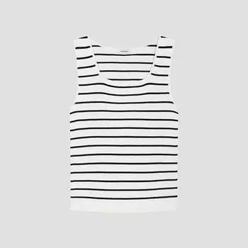 She S miSS Rib Scoop Neck SleeveleSS Knit SSkpoo22580 Wh white/55