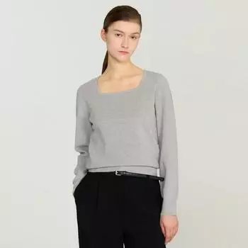 She S miSS Rib Square Neck Knit SSkpop12100 blacks/55