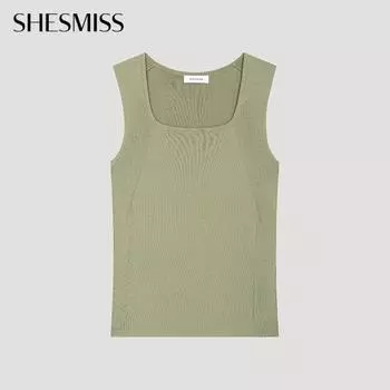 She S miSS Ribbed Scoop Neck SleeveleSS Knit SSkpoo22030 Kh Khaki/55