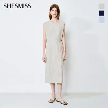 She S miSS Ribbed SleeveleSS Knit dreSS SSkopo22020 DARK NAVY/55