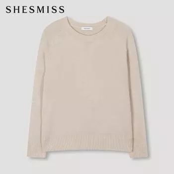 She S miSS Round Neck baSic Knit SSkpon42010 Me MELANGE BEIGE/55