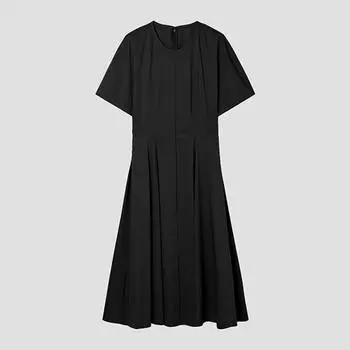 [She S miSS] Round Neck Flare dreSS Swwopp22090 Bk blacks/66