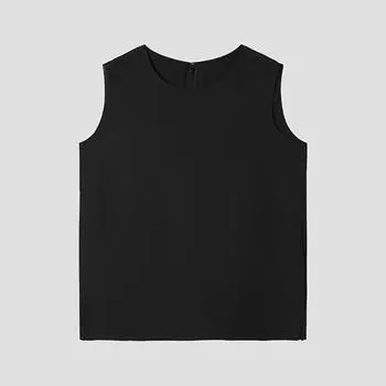 [She S miSS] Round Neck SleeveleSS blouSe Swwblp22020 Bk blacks/55