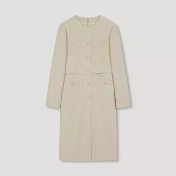 She S miSS Round Neck Tweed dreSS Swwopn31060 Be beige/66