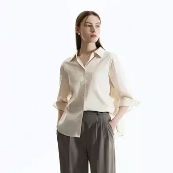 She S miss рубашка с открытым воротником и сборками на спине SwwStn31050 Ivory/55