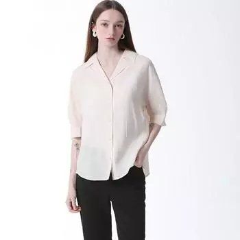 She S miss рубашка с открытым воротником и рукавами-фонариками цена 178 000 вон Mint (MI)/55