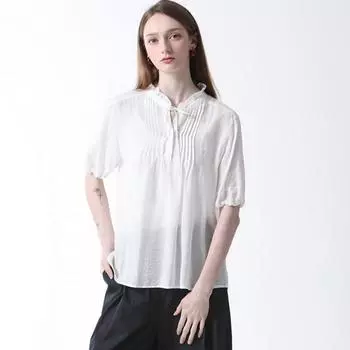 She S miss Ruffle Pin Tuck Detail BlouSe Цена 238 000 вон Off-white (OW)/55