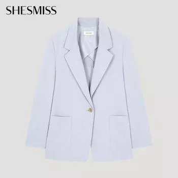 She S miss с разрезом сзади, пиджак на одной пуговице Swwjko21710 Ll light blue/55