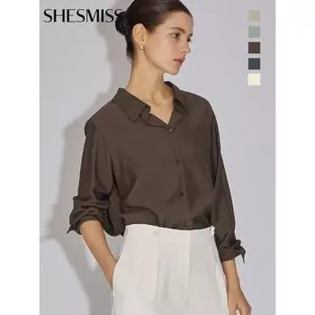 She S miSS Satin Like Open Collar ShirtS SwwSto32030 creamy/55