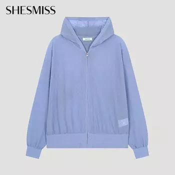 She S miSS See Through Hooded Zip Up Cardigan SSkcdo22070 Bl Blue/55