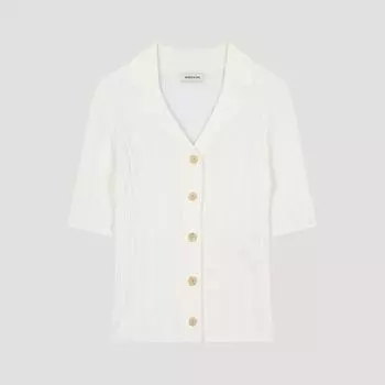 She S miSS See Through Open Collar Cardigan SSkpoo21080 Ow off-white/55