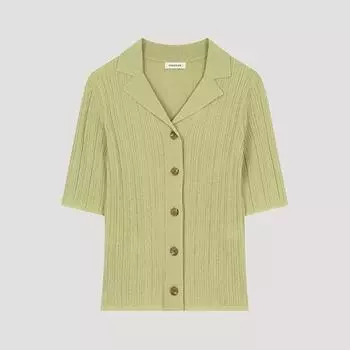 She S miSS See Through Open Collar Cardigan SSkpoo21080 Lk light khaki/55