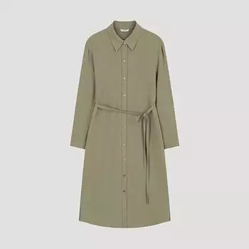 She S Miss Шелковистое платье-рубашка с поясом Swwopo12010 BR Braun/66