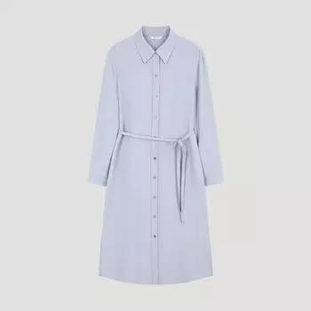 She S Miss Шелковистое платье-рубашка с поясом Swwopo12010 LL light blue/55