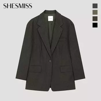 She S miSS Шерстяная куртка на одной пуговице Swwjko42040 blacks/55