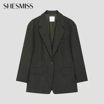 She S miSS Шерстяная куртка на одной пуговице Swwjko42040 Dw dark brown/55