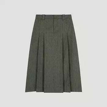 She S miSS Шерстяная плиссированная юбка миди SwwSko42050 Kh Khaki/44
