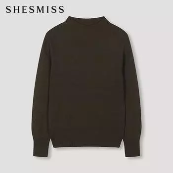 She S miSS шерстяная смесь вязаный свитер с воротником-стойкой SSkpon42760 Dw dark brown/55