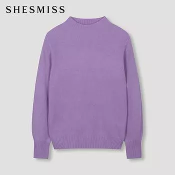 She S miSS шерстяная смесь вязаный свитер с воротником-стойкой SSkpon42760 Lv light violet/55