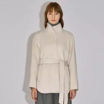 She S miSS шерстяная смесовая куртка с поясом ручной работы Swhjko42130 oatmeal/55