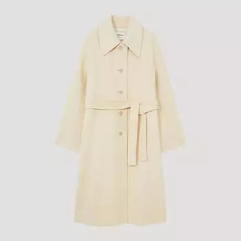 She S miss шерстяное кашемировое пальто с поясом ручной работы Swhcto41160 Ly light yellow/55