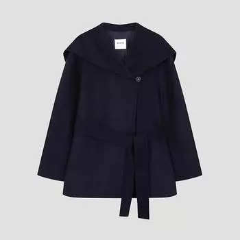 She S miSS шерстяное пальто с воротником-шалью ручной работы Swhjko42090 Dn DARK NAVY/55