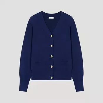 She S miss шерстяной базовый кардиган с V-образным вырезом SSkcdo42110 Dl dark blue/55