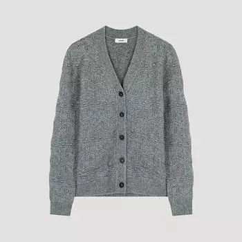 She S miSS шерстяной кардиган с V-образным вырезом SSkcdo41080 Mg MELANGE GRAY/55