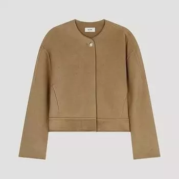 She S miss шерстяной кашемировый минималистичный жакет ручной работы Swhjko41060 Ca Camel/44