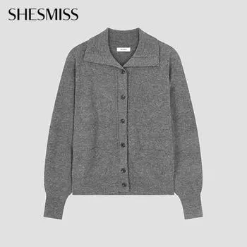 She S miSS шерстяной микс-цветной кардиган SSkcdo31040 Mg MELANGE GRAY/55