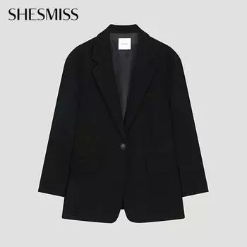 She S miSS Шерстяной пиджак на одной пуговице Swwjko42040 Bk blacks/55