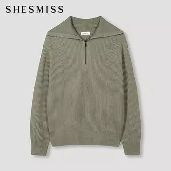 She S miSS шерстяной трикотажный топ на молнии SSkpon41070 Lk light khaki/55