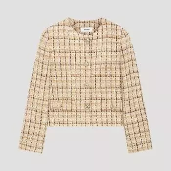 She S miss шерстяной твидовый пиджак в клетку Swwjko41050 light beige/55