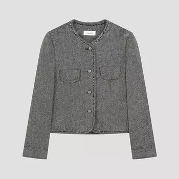 She S miSS шерстяной жакет с круглым вырезом Swwjko42010 Bk blacks/55