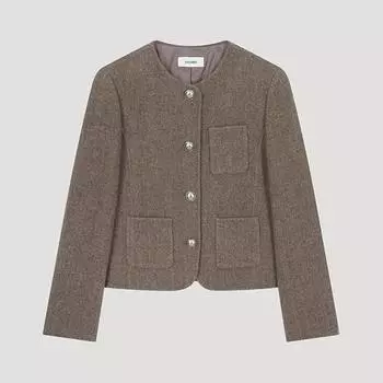 She S miSS шерстяной жакет с круглым вырезом Swhjko42040 Br Braun/66
