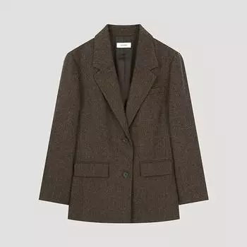 She S miSS шерстяной жакет в клетку Swwjko42060 dark brown/55