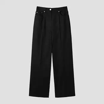 [She S miSS] Широкие джинсовые брюки из хлопковой смеси SwwSlp21060 Bk blacks/44