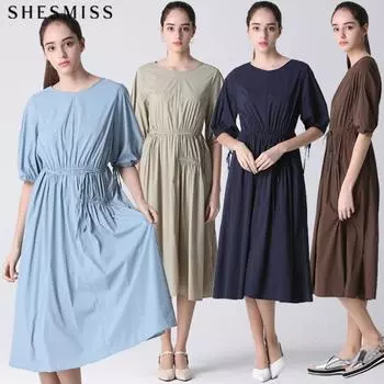 She S miSS Shirring Point Long dreSS Light blue (LL)/66